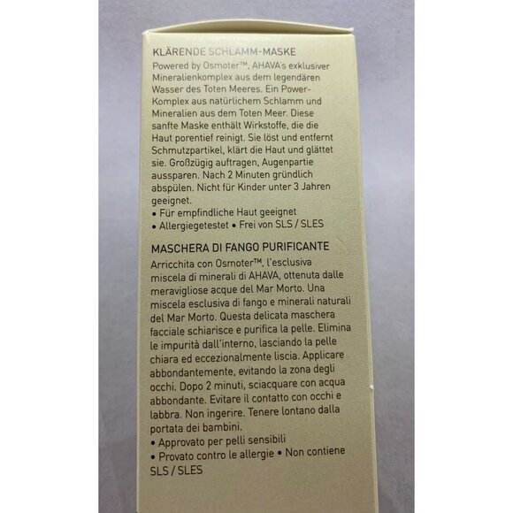 Ahava Time To Clear Purifying Mud Mask 100ml 3.4 fl oz Sensitive Skin Vegan NEW - Picture 8 of 10